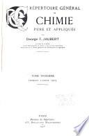 Répertoire général de chimie pure et appliquée