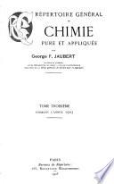 Répertoire général de chimie pure et appliquée