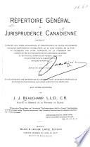Répertoire Général de Jurisprudence Canadienne