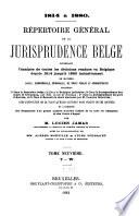 Répertoire général de la jurisprudence belge