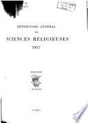 Répertoire général de sciences religieuses