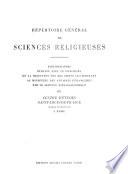 Répertoire général de sciences religieuses