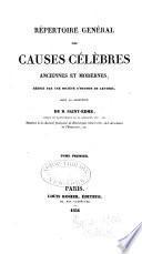 Repertoire général des causes célèbres anc. et modernes