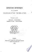 Répertoire méthodique de la librairie Damascène Morgand