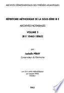 Répertoire méthodique de la sous-série III E: III E 10462-18863. Suivi d'un article méthodologique par Jacques Staes