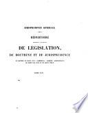 Répertoire méthodique et alphabétique de législation de doctrine et de jurisprudence