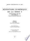 Répertoire numérique de la série T