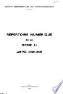Répertoire numérique de la série U