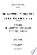 Répertoire numérique de la sous-série 3 E