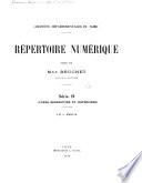 Répertoire numérique: Fonds bénédictins et cisterciens, I H à XXXV H