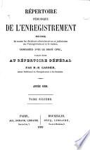 Répertoire périodique de l'enregistrement