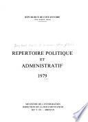 Répertoire politique et administratif