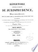 Répertoire universal et raisonné de jurisprudence