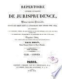 Répertoire universal et raisonné de jurisprudence