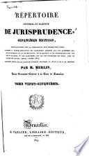 Répertoire universel et raisonné de jurisprudence