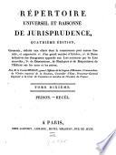 Répertoire universel et raisonné de jurisprudence