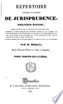 Répertoire universel et raisonné de jurisprudence