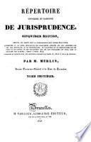 Répertoire universel et raisonné de jurisprudence