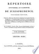 Répertoire universel et raisonné de jurisprudence