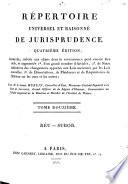 Répertoire universel et raisonné de jurisprudence