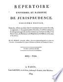 Répertoire universel et raisonné de jurisprudence