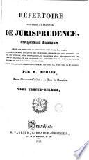 Répertoire universel et raisonné de jurisprudence