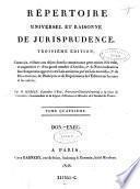 Répertoire universel et raisonné de jurisprudence
