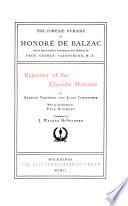 Repertory of the Comédie humaine