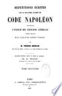 Répétitions écrites sur le... Code Napoléon