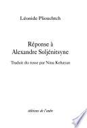 Réponse à Alexandre Soljénitsyne