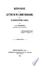 Réponse à la Lettre de M. l'abbé Beaujard sur le protestantisme à Sornay