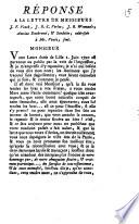Réponse à la lettre de Messieurs J.F. Vonck, J.B.C. Verloo, J.B. Weemaels, Antoine Daubremé, et Sandelin, adressée à Mr. Vonck, seul