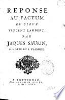 Réponse au factum du S. Vincent Lambert