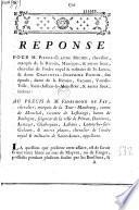 Réponse pour M. Pierre-Claude Michel, chevalier, marquis de la Rivoire... et Dame Charlotte-Joséphine Pichon, son épousse... intimes : Au précis de M. Florimond de Fay, chevalier, marquis de la Tour-Maubourg... appellant... (signé Baillot, Avocat)