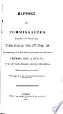 Report of the Commissioners Appointed Under the Act 9th George IVth. Chap. 29