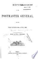 Report of the Postmaster General ...