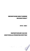 Reportorium van doctorale proefschriften