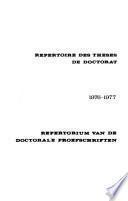 Reportorium van doctorale proefschriften