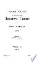 Reports of Cases Determined in the Supreme Court of the State of Nevada