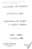 Representations Des Groupes Et Analyse Complexe