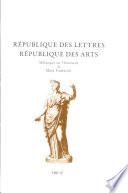 République des lettres, République des arts