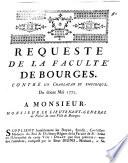 Request de la Faculté de Bourges contre un charlatan et empirique