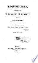 Réquisitoires, plaidoyers, et discours de rentrée