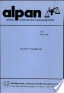Reseau ALPAN Bulletin d'Informations No. 3 - mai 1986