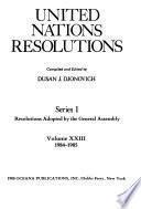 Resolutions Adopted by the General Assembly: 1984-1985