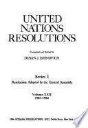 Resolutions Adopted by the General Assembly