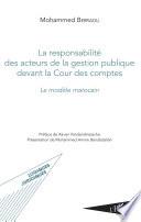 Responsabilité des acteurs de la gestion publique devant la Cour des comptes