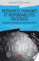 Ressources humaines et responsabilités sociétales
