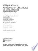 Restaurations adhésives en céramique sur dents antérieures