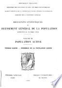 Résultats statistiques du recensement général de la population effectué le 10 mars 1946
